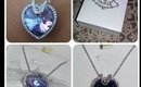 Pealrich Heart Pendant Necklace w| Swarovski Crystals