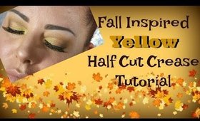 FALL INSPIRED YELLOW HALF CUT CREASE TUTORIAL | Jessie Melendez