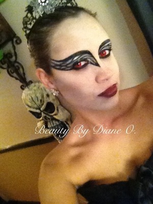 Black swan themed makeup I did for Halloween last year!