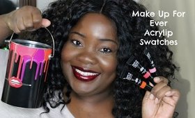 Acrylip Paint Swatches on DARK SKIN | TheMindCatcher