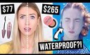TESTING WATERPROOF MAKEUP?! || Full Face Drugstore vs. High-End