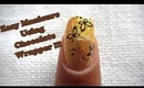 Easy nail design with chocolate wrapper!!