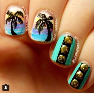 Let's go to Miami with these nails!!!