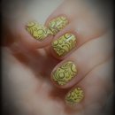 Nail stamped and glows green ;)