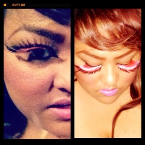 Black & Pink Make Up For Ever feather lashes