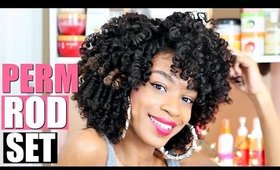 Perm Rod Set on Natural Hair Wig►The Best Curly Hair Extensions + Giveaway