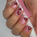 Red Hearts Valentine's Day Nail Design