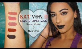 Kat Von D Everlasting Liquid Lipsticks SWATCHES + REVIEW!