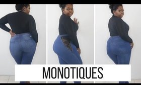 MONOTIQUES CURVY GIRL JEANS TRY ON SIZE 15 AND 1X