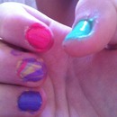 Water marble nails