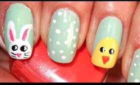 Easter Bunny&Chick Nails