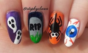 Mix and Match Nails For Halloween! All Inspired Designs!!