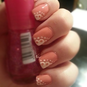 Just did my nails with a cute lace style that everyone can easily do themself. :)