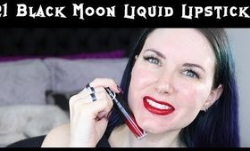 21 Black Moon Cosmetics Liquid Lipsticks | Lip Swatches & Review