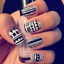 Cute Aztec nails 