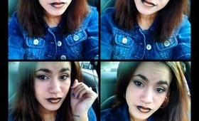 Golden Black Lips and Eyes