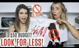 $50 OUTFIT CHALLENGE ft. OLIVIA JADE! | Lauren Elizabeth