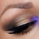 Gold smokey eye w/ purple 💜