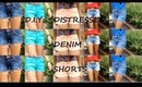 DIY Distressed Denim Shorts ~ LOOKBOOK