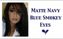 Matte Navy Blue Smokey Eyes