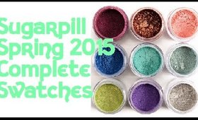 Swatch Party - New Sugarpill Spring 2015 - Complete Swatches!