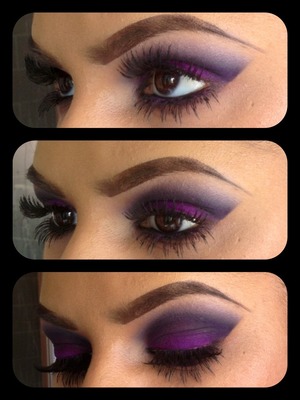 Purple smokey eye and Lashes!!