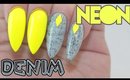 How To: Chained Neon Denim Nails Tutorial