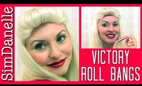 {Hairstyles} Vintage 1940s Victory Roll Bangs Using a Chapstick | SimDanelleStyle