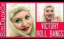 {Hairstyles} Vintage 1940s Victory Roll Bangs Using a Chapstick | SimDanelleStyle