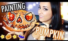 😍PAINTING A PUMPKIN!!!🎃//#HALLOWEENSERIES