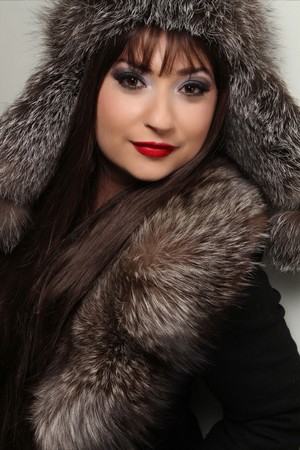 Russian hat+fur+red lips:))what else girl needs to feel gorgeous?:))