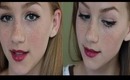 Megan Fox Makeup ♥ Burgandy Lips and Winged Liner