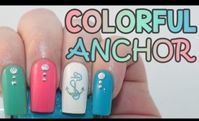 Colorful Anchor Nails Tutorial