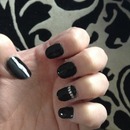  black acrylic nails