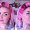 Pin up pink blue pastel hair