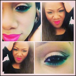 I'm so over the dark winter colors so I added some bright colors to my natural look 