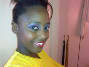 I Tried This One The First Day Of Spring. I Used Purple And Pink Shadow. With A Purple liner And Pink Lipstick
