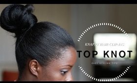 Styling Knappy Hair Clip-Ins: Top Knot ║ Emmy8405