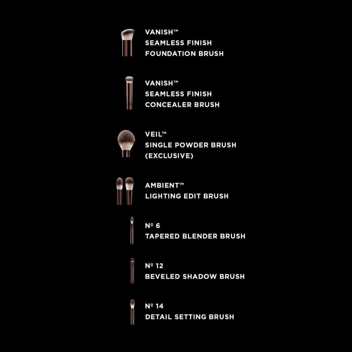 HOURGLASS 4本セット Hourglass Cosmetics Vegan Brush Travel Set - Limited Edition