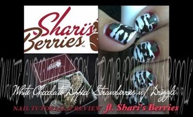 White Chocolate Dipped Strawberries NAIL TUTORIAL & REVIEW ft. Shari's Berries