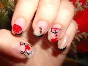 Super cute nails for valentines 