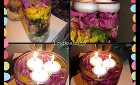 DIY: Flower Centerpiece with Floating Tea Lights