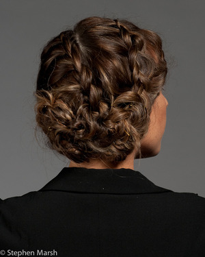 The back of the braided updo
