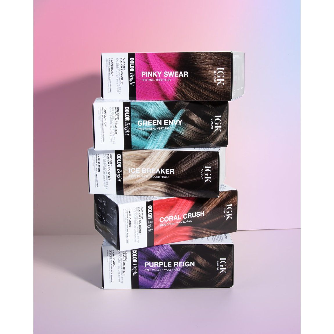 IGK Color Bright One Step Bleach & Color Kit Pinky Swear | Beautylish