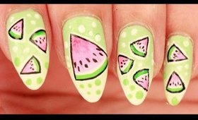 Watermelon nail art