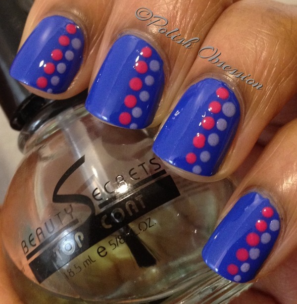 Blue and Polka dots | Marisa J.'s (marijonails) Photo | Beautylish