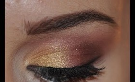 Gold and rusty makeup tutorial