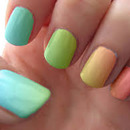 multi coloured nails
