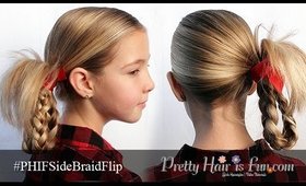 How To: Side Braid Flip | 5 Min Hairstyles | Pretty Hair is Fun