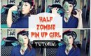 Half Zombie Pin-Up Girl | Halloween Tutorial